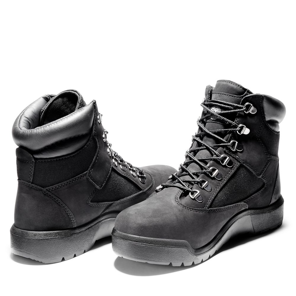 Timberland Mens 6-Inch Boots Waterproof Field - Black - India BQ2635078